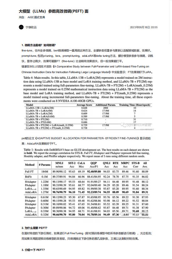 大模型（LLMs）參數(shù)高效微調(PEFT) 面 PDF 下載  圖1